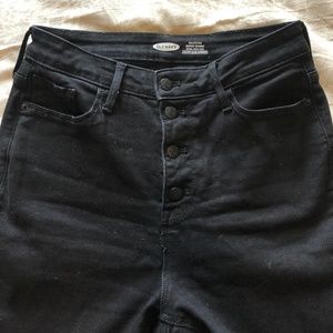 Old Navy black jeans button fly size 8